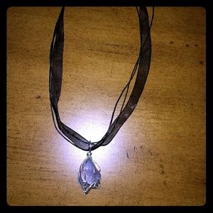 Sold! Handmade wire wrapped amethyst pendant